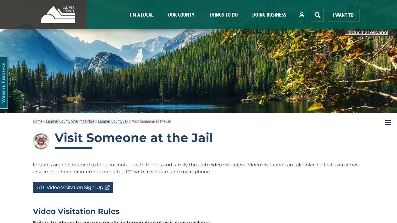Visit Someone at the Jail | Larimer County