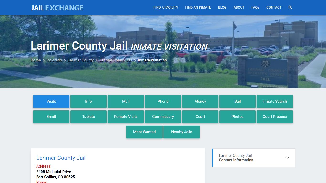 Inmate Visitation - Larimer County Jail, CO - Jail Exchange